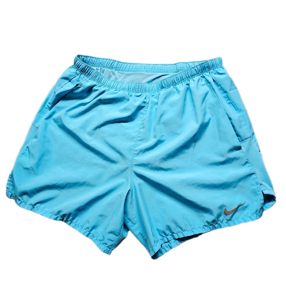 Nike‎ Dri-FIT Running Shorts Mens Large Light Blue Athletic Gym Training Pull On